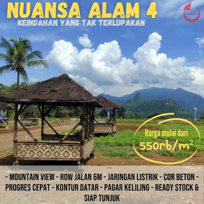 Tanah kavling Nuansa alam 62juta dapat 100m (SHM)