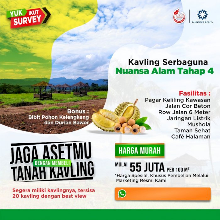 Kavling laris manis lokasi strategis