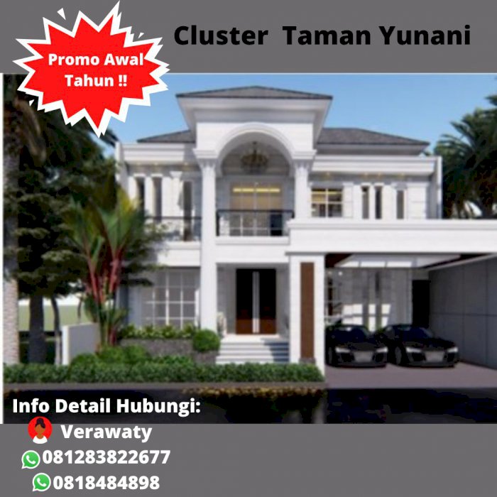 Promo Awal Tahun, Rumah Cluster Taman Yunani, Kebayoran Baru, Jakarta Selatan