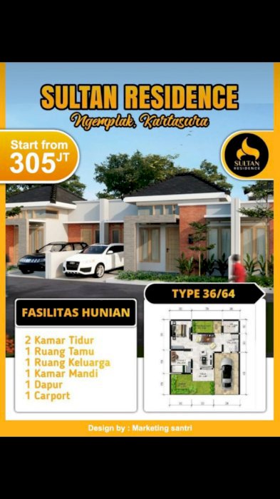 Rumah Type Baru di Perumahan Sultan Residence Ngemplak, Jawa Tengah