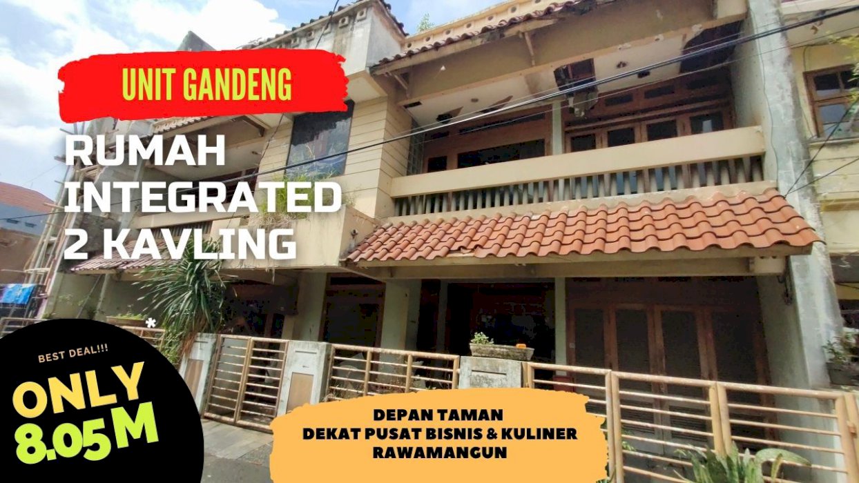 Rumah Rawamangun Duyung Strategis Jalan Utama Depan Taman Dekat Bisnis