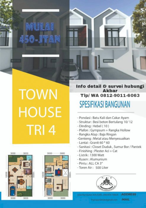 Rumah Murah Ciracas Kalisari Jakarta Timur