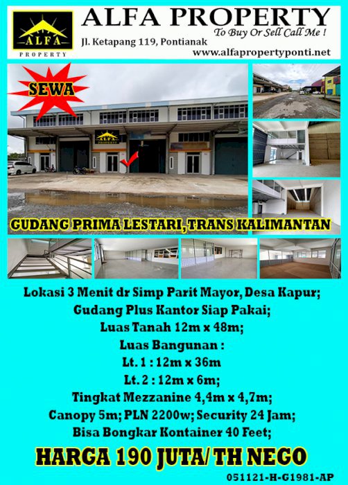 Gudang Prima Lestari Pontianak Kalimantan Barat