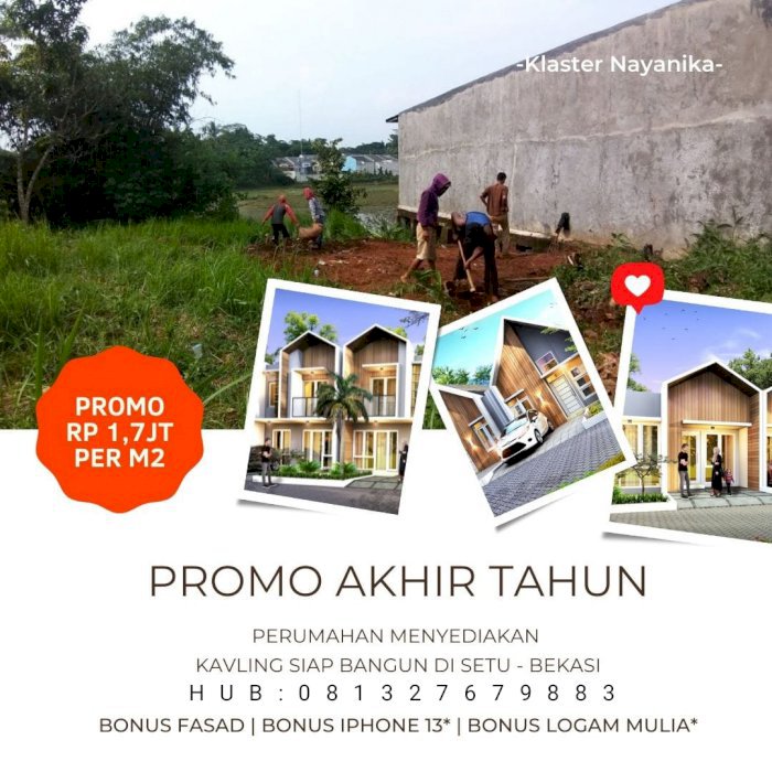 TANAH KAVLING SIAP BANGUN " KLASTER NAYANIKA "