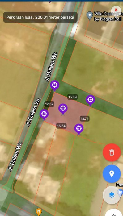 Dijual tanah pinggir jl utama Canggu - pererenan seluas 2 are