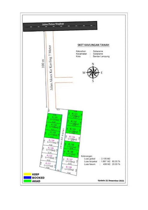 Tanah Kavling Kredit Resik Sukarame Dekat UIN