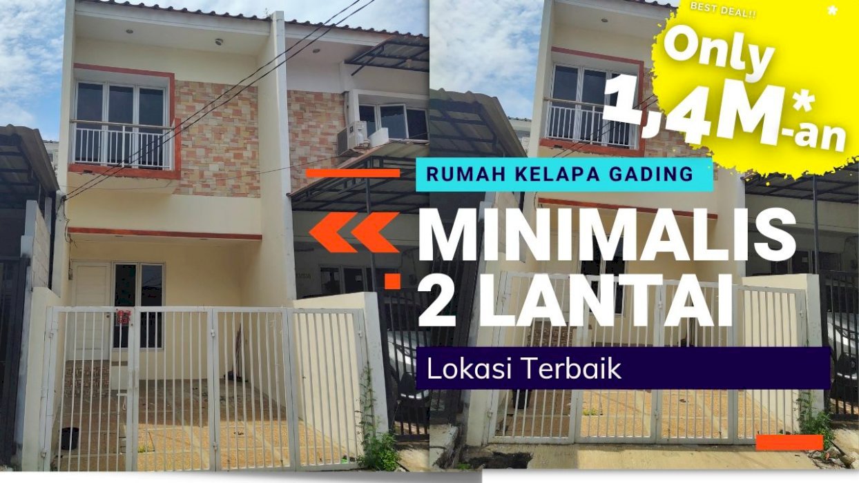Dijual Rumah Murah Kelapa Gading 2 Lantai Dekat Pusat Bisnis & Kuliner
