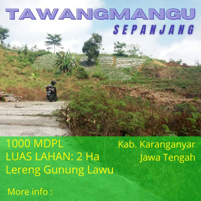 Dijual Tanah Emas Wisata Tawangmangu Karanganyar