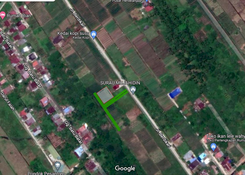 Dijual Tanah Pontianak 30 x 34 M