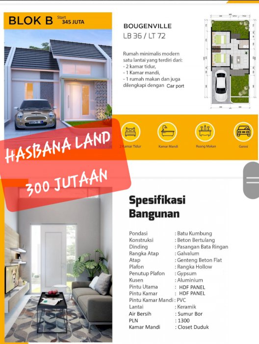 Rumah 300 jutaan, split sertifikat,lokasi strstegis, cicilan 2 jutaan