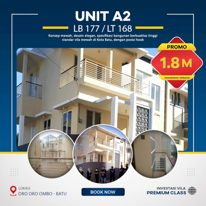 [Ready Stock] Beli Villa Diskonnya Segede Gajah di Oro-Oro Ombo