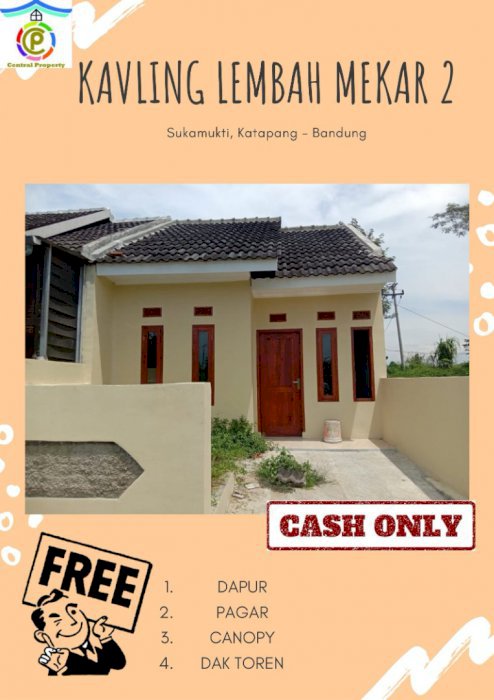 Siap huni type 36/52 harga 150 Jt, Free pagar canopy : Sukamukti - Katapang
