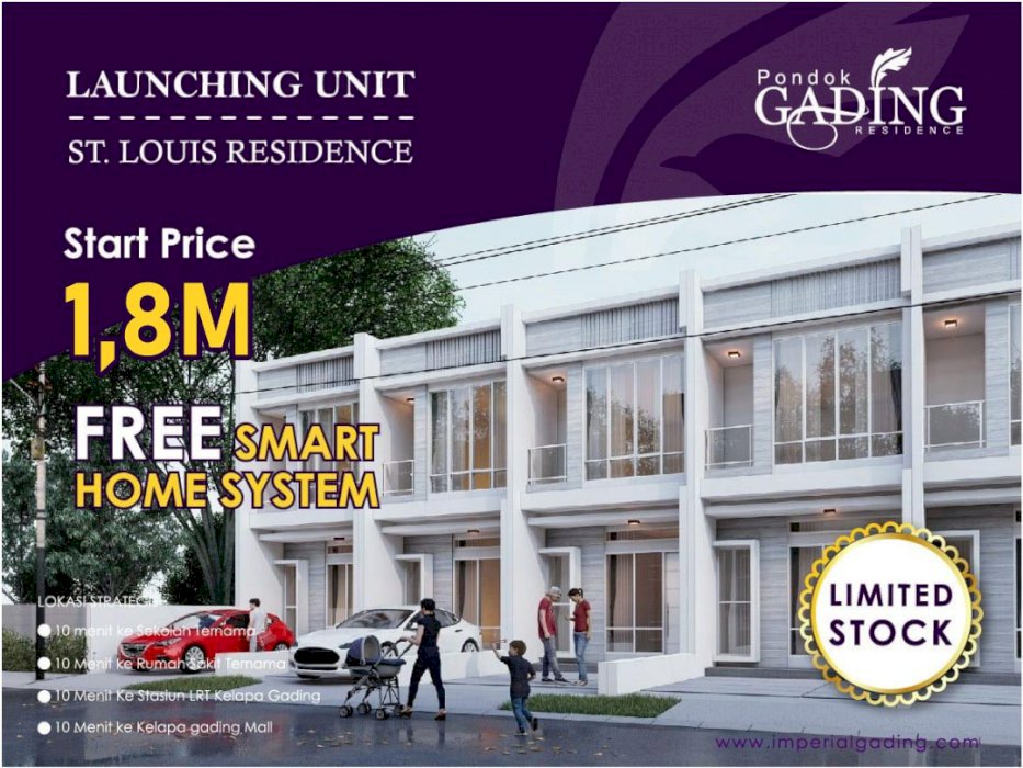 Rumah Baru Di Kelapa Gading,2 lt,Pondok Gading Residence,Tidak Mahal