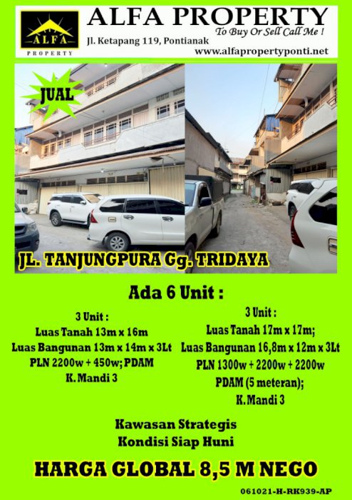 Ruko Gg. Tridaya, Pontianak, Kalimantan Barat