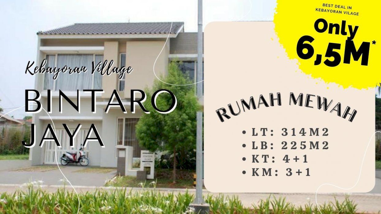 Jual Rumah Minimalis 2.5 lantai di Kebayoran Village Bintaro Jaya