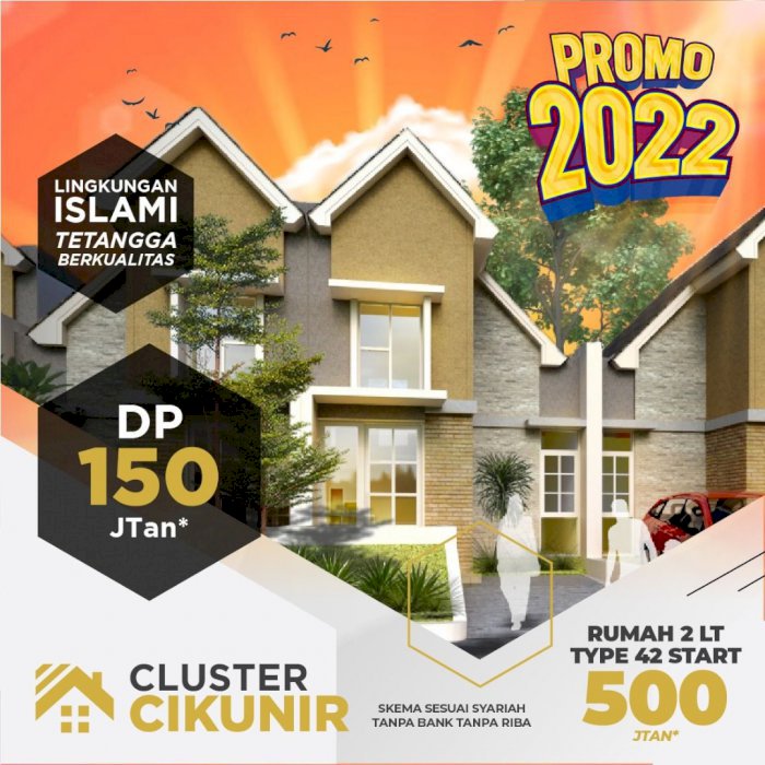 Rumah 1 Lantai Mezzanin Cluster Syariah Cikunir
