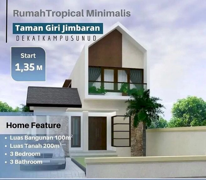 DI JUAL RUMAH TROPICAL MINIMALIS DI JIMBARAN BALI