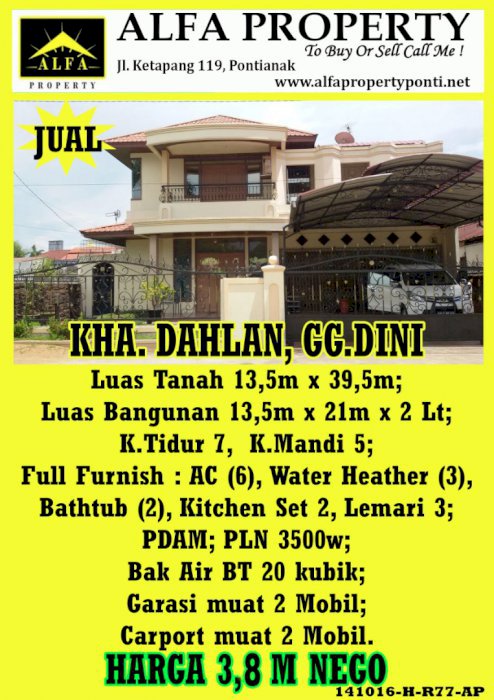 Rumah Kha Dahlan, Gg Dini, Pontianak, Kalimantan Barat