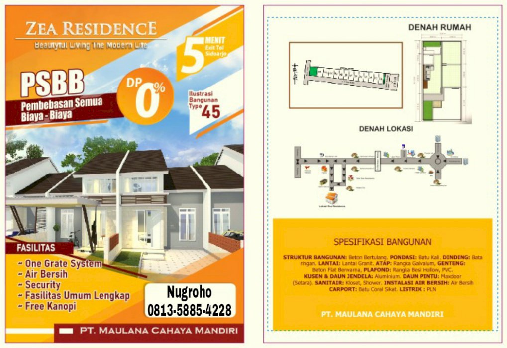 Dijual Rumah Lokasi Strategis Di Kota Sidoarjo 400 Jutaan bisa KPR
