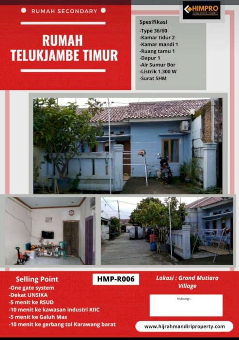 Rumah grand mutiara viage di jual murah di Karawang