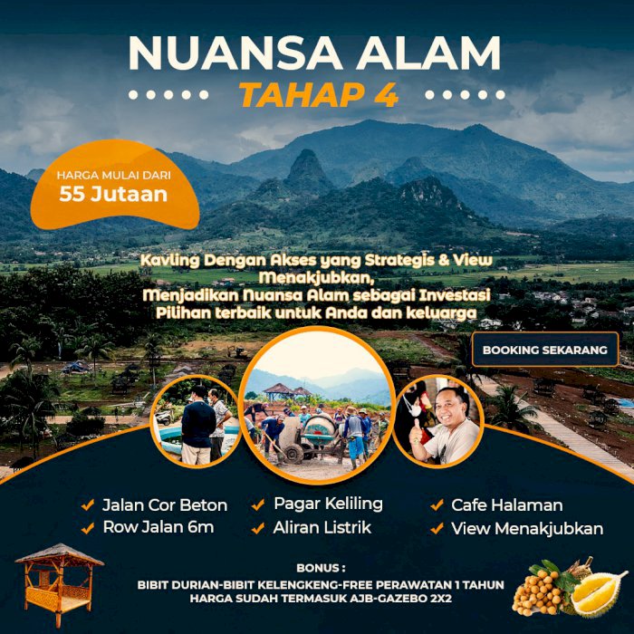Nuansa alam Transyogi harga 55juta Luas 100m2 di kawasan Wisata