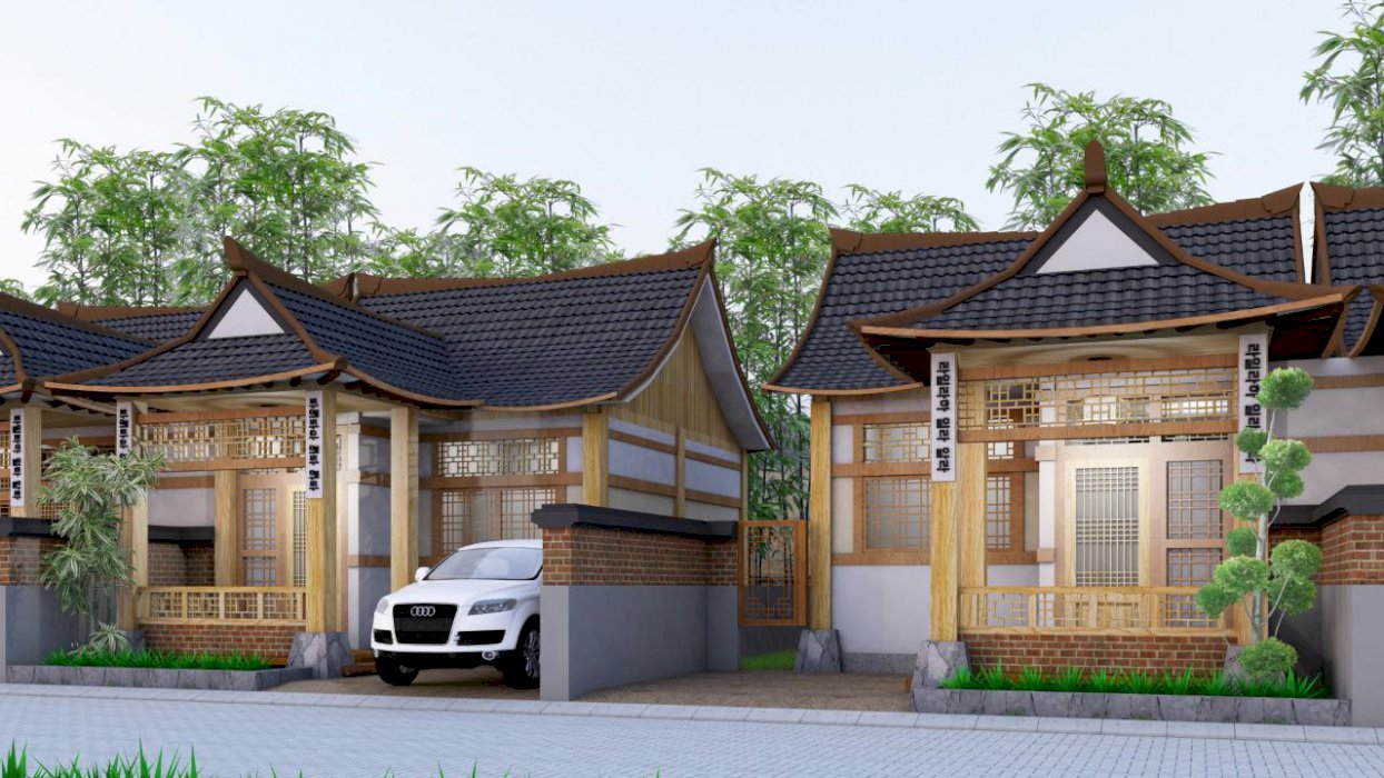 Villa minimalis ala etnik Korea di kawasan Wisata Warufarmland