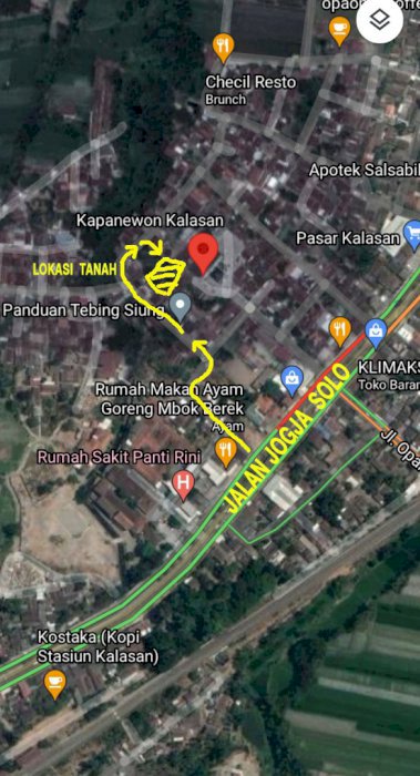 tanah pekarangan di Kalasan, Sleman