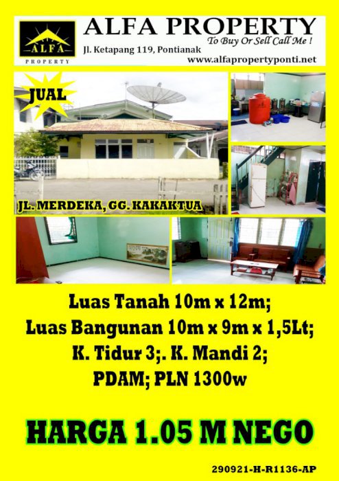 Rumah Gg. Kakaktua, Pontianak, Kalimantan Barat