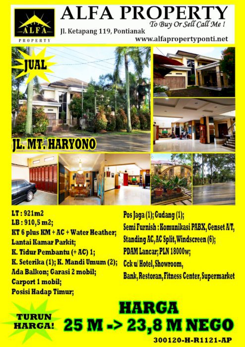 Rumah MT Haryono, Pontianak, Kalimantan Barat