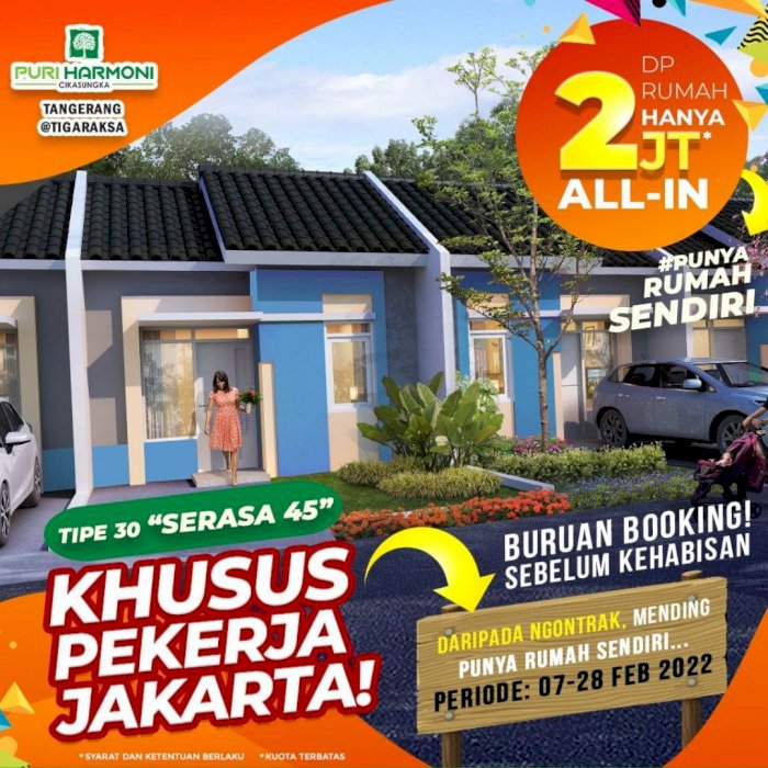 Cuma DP 2 Juta ALL-IN Punya Rumah Sendiri