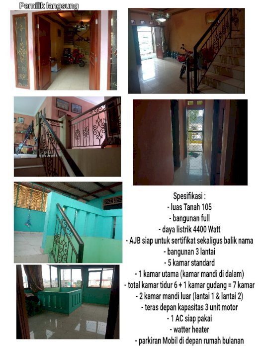 Rumah 3 lantai strategis di tengah kota Jakarta