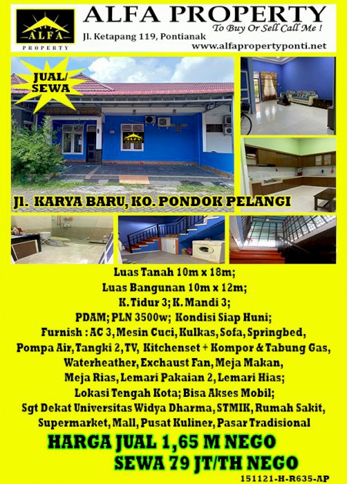 Rumah Karya Baru Di Pondok Pelangi, Pontianak, Kalimantan Barat