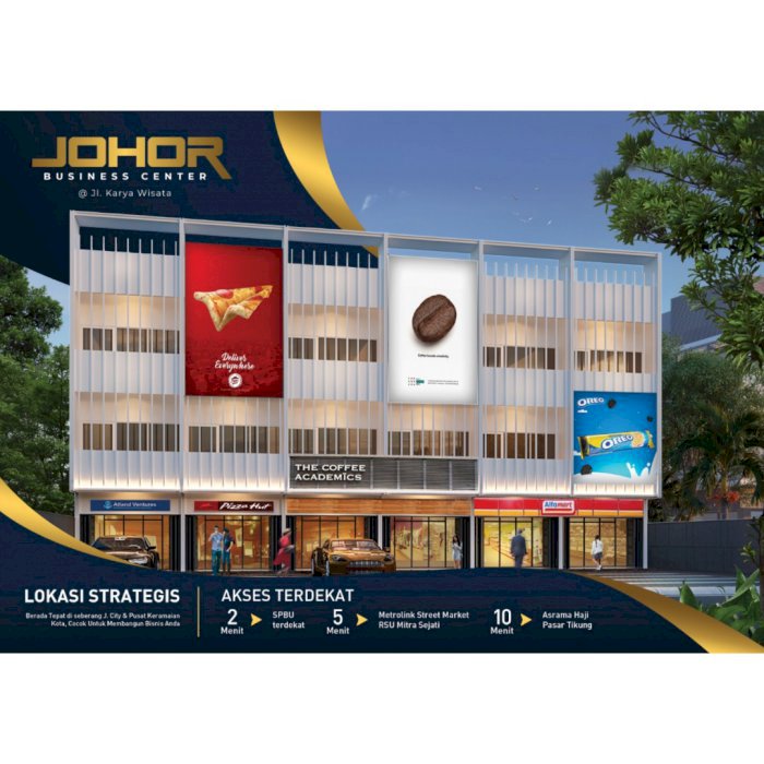 DI JUAL RUKO DI JALAN KARYA WISATA JOHOR BISNIS CENTER