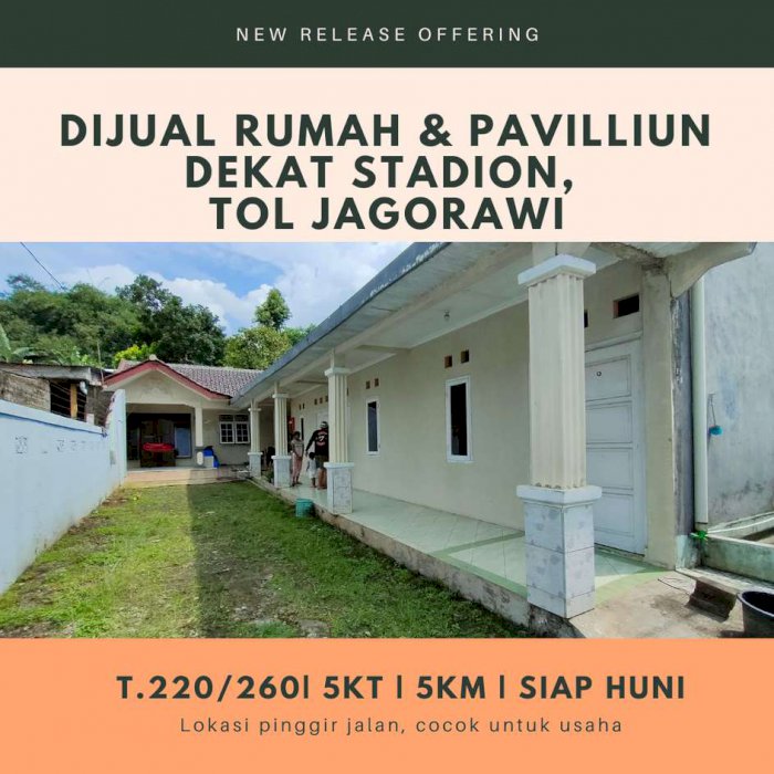 Jual rumah tanah luas dekat tol Jagorawi Bogor