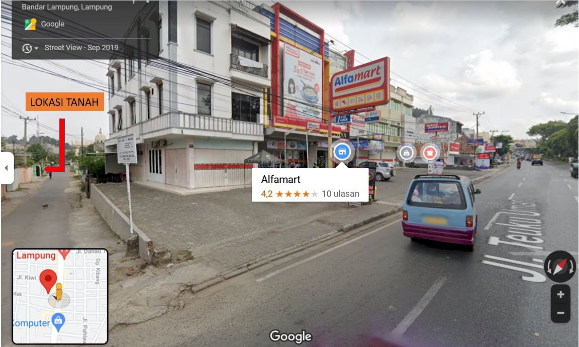 Jual Tanah dekat Teuku Umar Kedaton