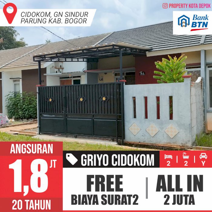 MILIKI RUMAH DI GRIYO CIDOKOM PARUNG SAWANGAN SELATAN JAKARTA