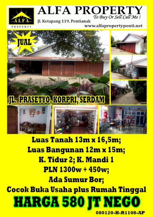 Rumah Prasetyo, Korpri, Pontianak, Kalimantan Bara
