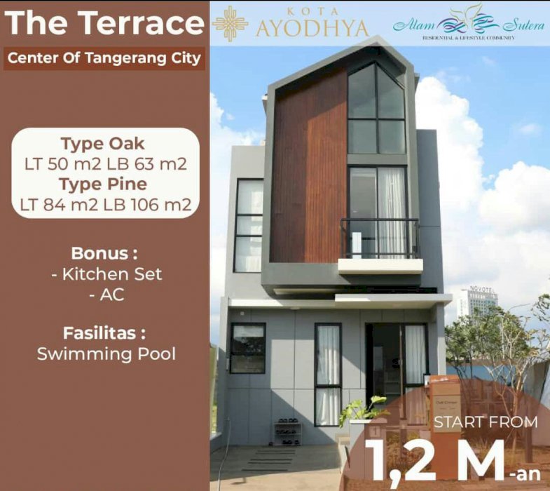 Rumah Mungil Cantik Terrace Ayodhya di Tangerang