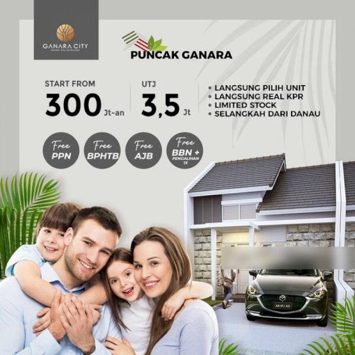 Puncak Ganara City, Dryorejo. DP 3, 5 juta angsuran 1 jutaan Jalan Raya,