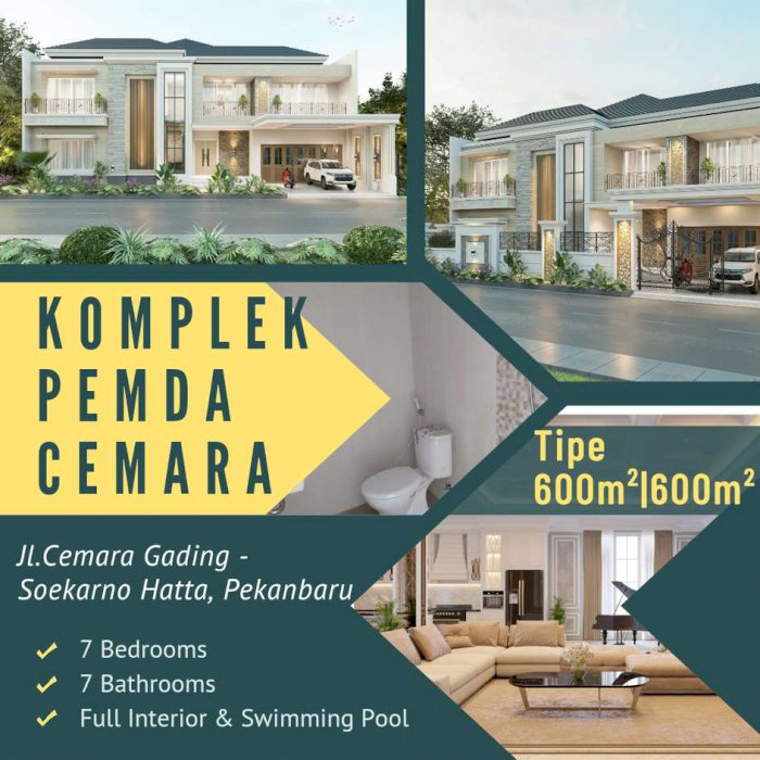 Rumah Elite di Kota Pekanbaru,Dengan Kolam Renang+Full Interior!