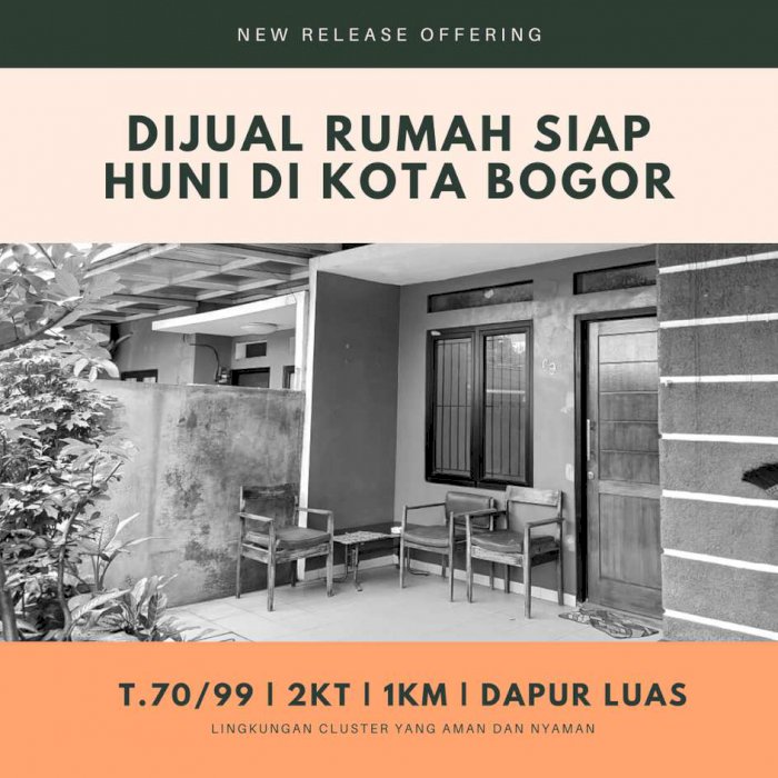 Jual rumah cluster Olivia Cimanggu Kota Bogor