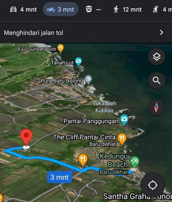 Dijual tanah view sawah & Laut lokasi Pantai Kedungu Tabanan Bali