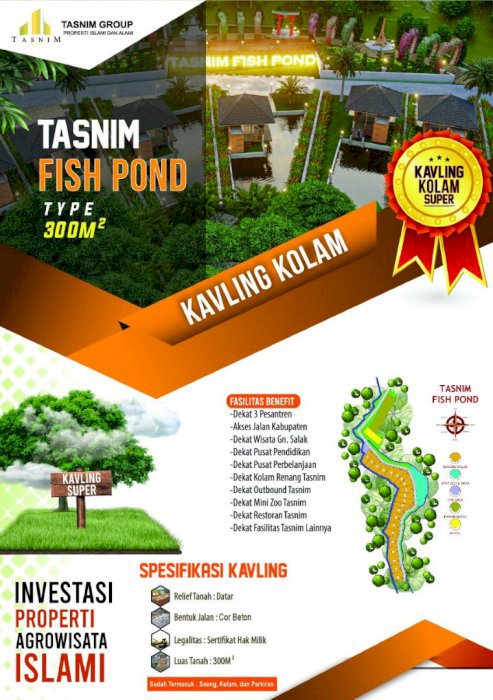 Investasi Property Agrowisata Islami ,  TASNIM FISH POND
