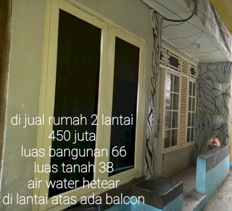 Jual rumah 2 lantai lb 66 lt33