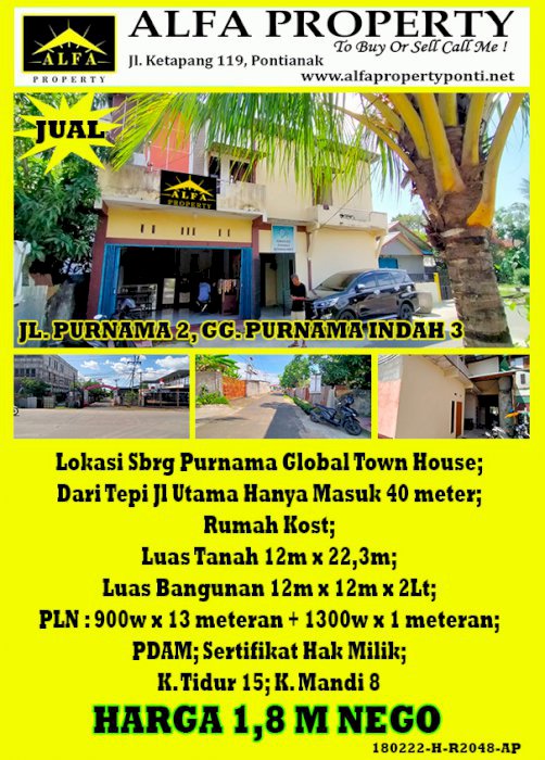 Rumah Purnama Indah 3, Pontianak, Kalimantan Barat