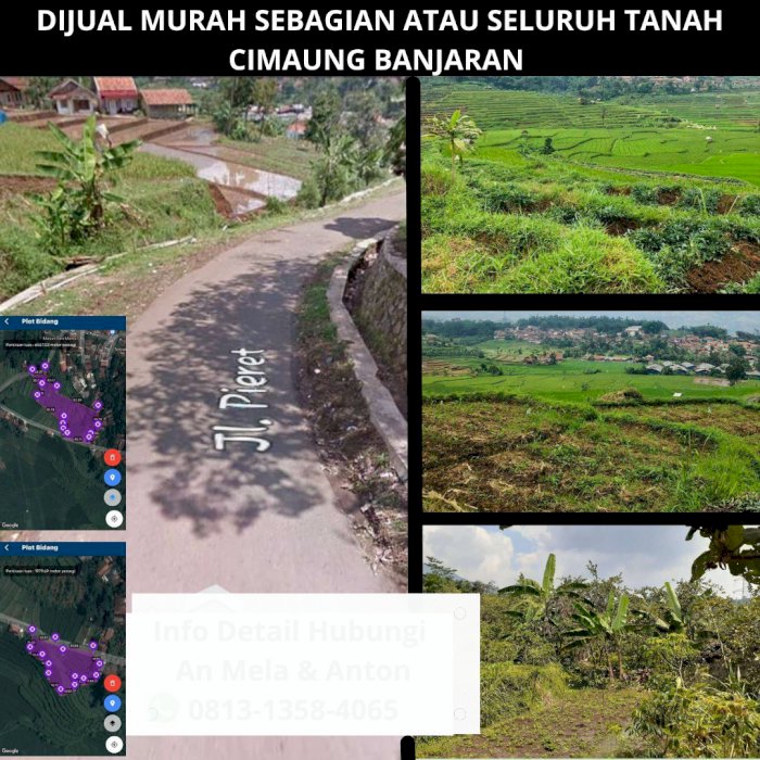 DIJUAL MURAH SEBAGIAN ATAU SELURUH TANAH CIMAUNG BANJARAN KAB BANDUNG