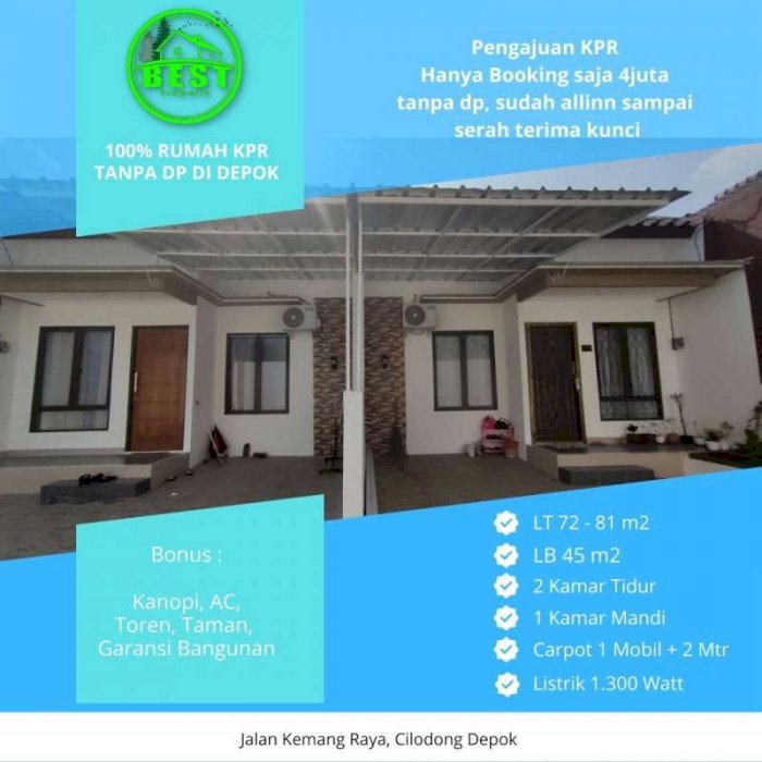 Rumah nol dp di kota depok