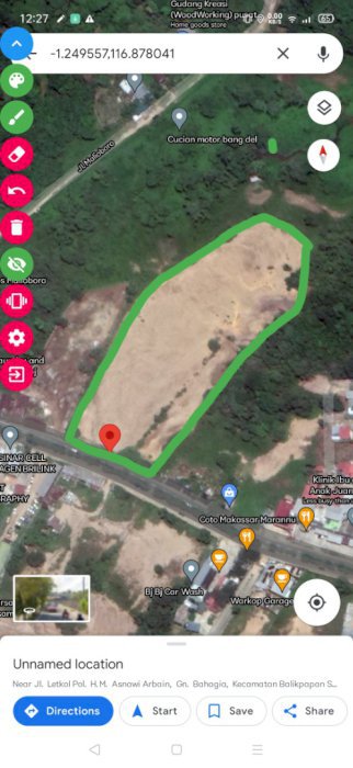 Tanah ibukota negara, di tengah kota balikpapan