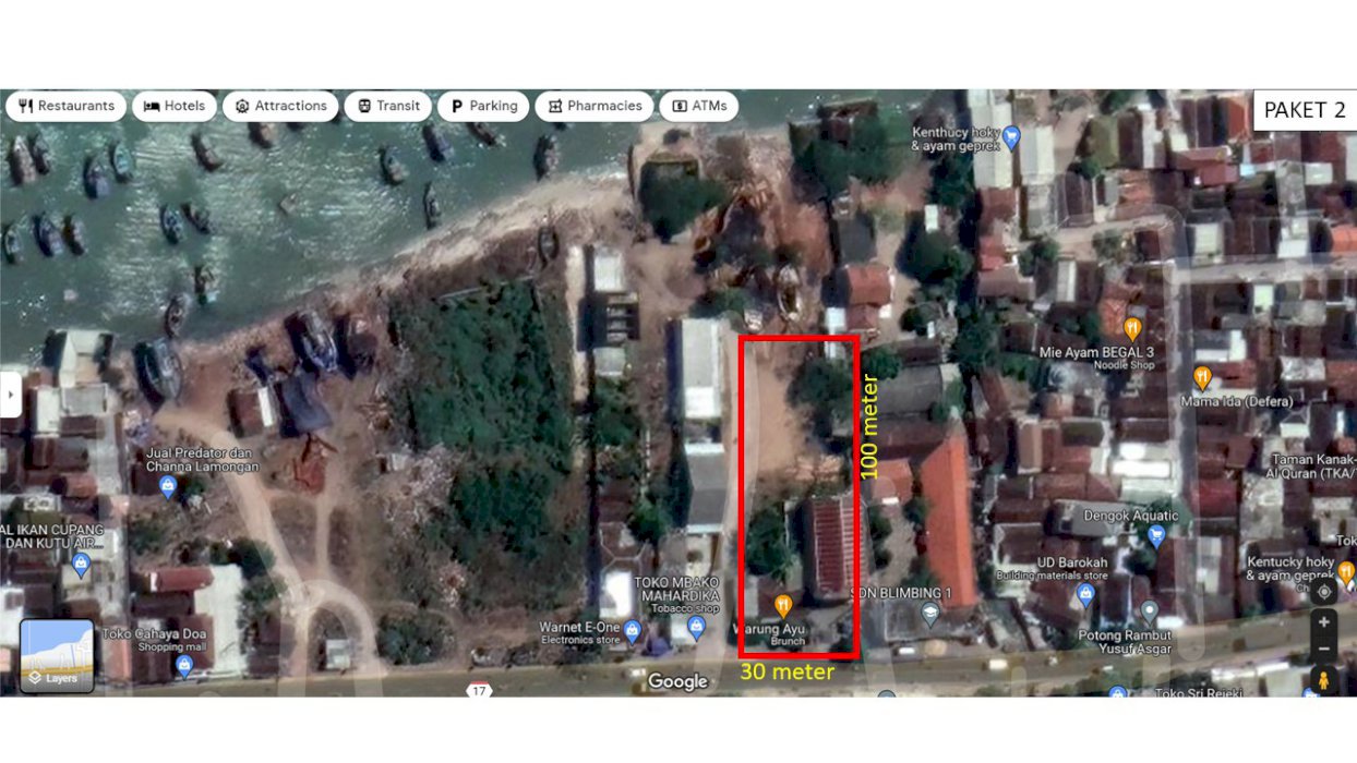 Lahan JUAL TANAH DI DEKAT PESISIR LAUT (NEGO)