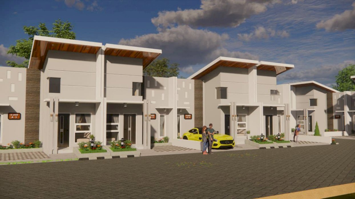 RUMAH 2 LANTAI KONSEP VILLA PREMIUM POROS JALAN RAYA